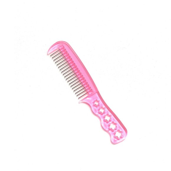 Acrylic Hair Comb | Steel Comb Teeth | Pink Acrylic Aesthetic | Pink Comb - Picture 1 of 3